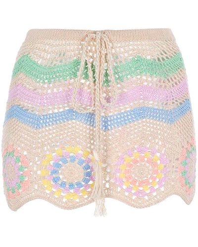 CAPITTANA Vivi Crochet Cover-up Miniskirt - Multicolor