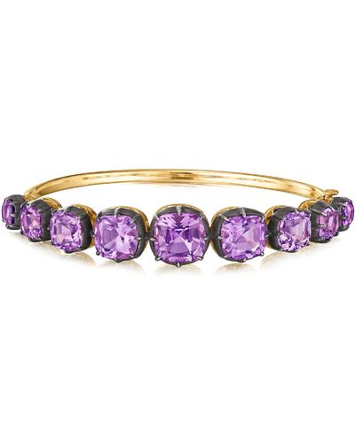 Fred Leighton Collet Cushion Bangle Bracelet - Purple