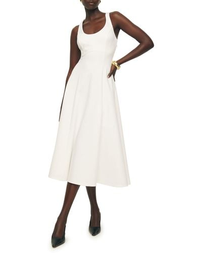 Reformation Mikol Pleated Midi Dress - White
