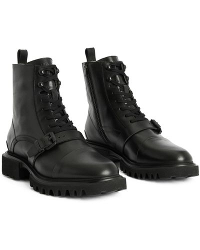 AllSaints Tori Lug Sole Combat Boot - Black
