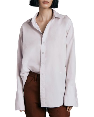 Rag & Bone Diana Cotton Poplin Button-up Shirt - White