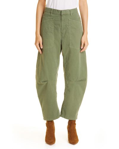 Nili Lotan Shon Stretch Cotton Pants - Green