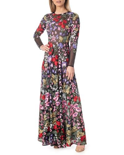 Dress the Population Ava Embroidered Floral Gown