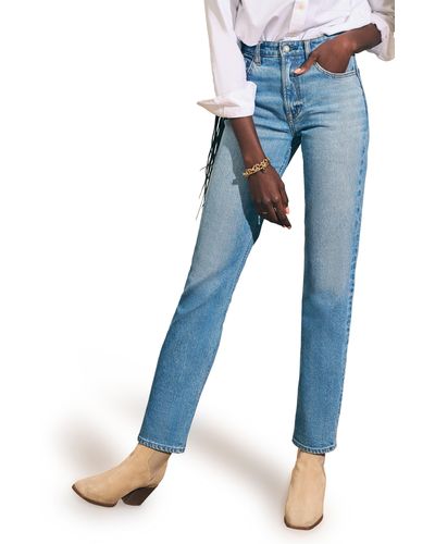 Faherty Slim Straight Leg Jeans - Blue