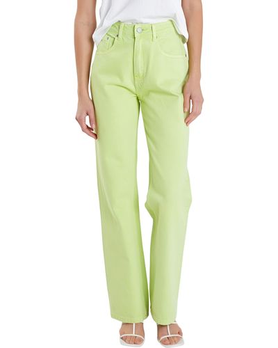 English Factory Wide Leg Jeans - Green
