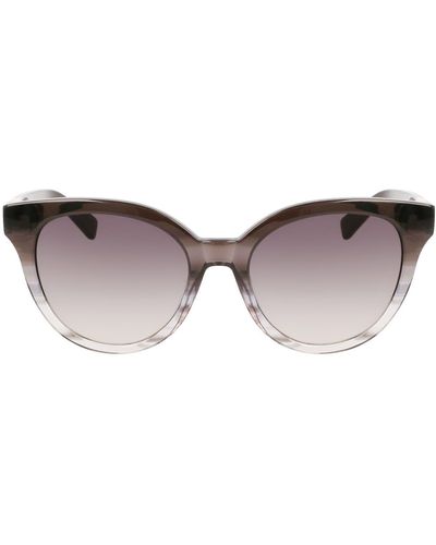 Longchamp Le Pliage 53mm Gradient Round Sunglasses - Brown