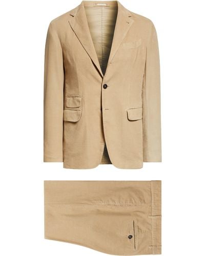 Massimo Alba Cotton Corduroy Suit - Natural