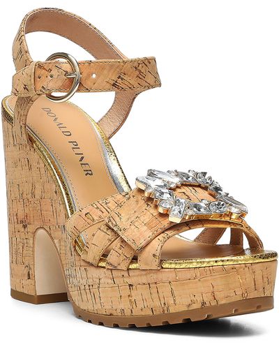 Donald J Pliner Galatea Platform Sandal - Metallic