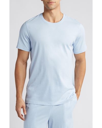 Daniel Buchler Cotton & Lyocell Blend Pajama T-shirt - Blue