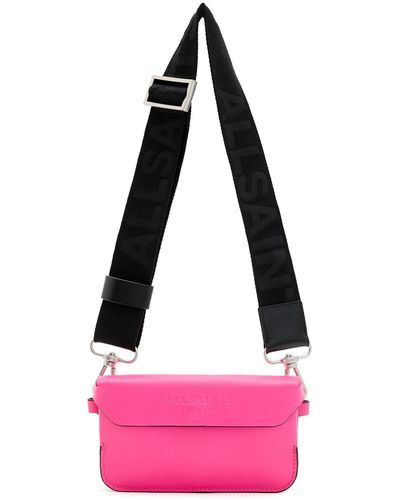 AllSaints Zoe Leather Crossbody Bag - Pink