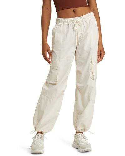 BP. Elastic Cuff Cargo Pants - Natural