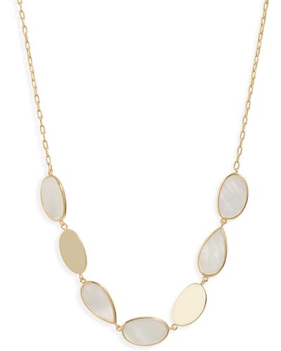 Argento Vivo Sterling Silver Mother-of-pearl Pendant Necklace - Metallic