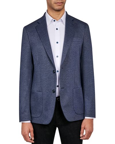 W.r.k. Slim Fit Textured Stretch Knit Sportcoat - Blue