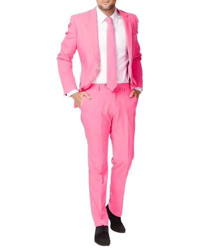 Opposuits 'mr. ' Trim Fit Two-piece Suit With Tie At Nordstrom - Pink