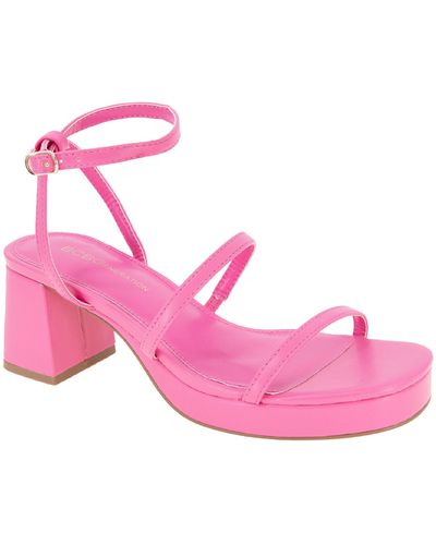 BCBGMAXAZRIA Lissena Ankle Strap Platform Sandal - Pink
