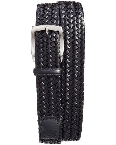 Torino Woven Leather Belt - Black