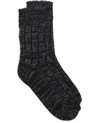 Birkenstock Cotton Twist Crew Socks - Black