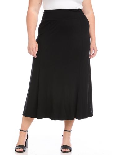 Karen Kane Jersey Midi Skirt - Black