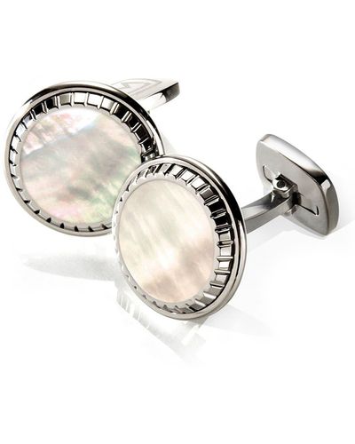 M-clip Stainless Steel Cuff Links - Metallic