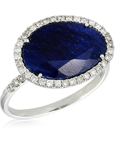 Meira T Sapphire & Diamond Cocktail Ring - Blue