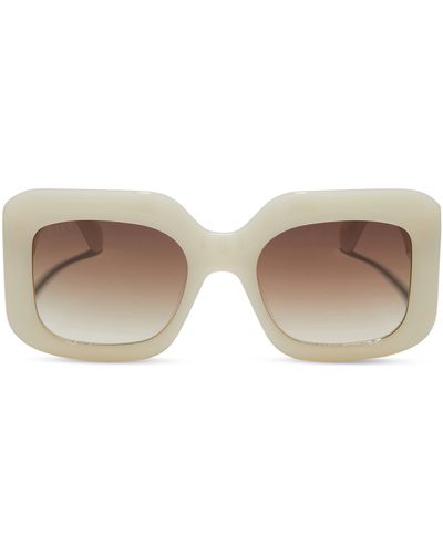 DIFF Giada 52mm Gradient Square Sunglasses - Natural