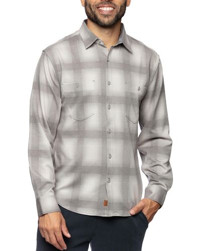 Fundamental Coast Andy Wolfpoint Plaid Button-up Shirt - Gray