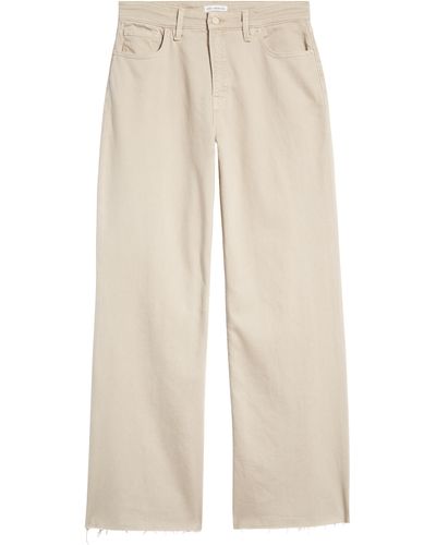 GOOD AMERICAN Good Ease Relaxed Wide Leg Jeans - Natural