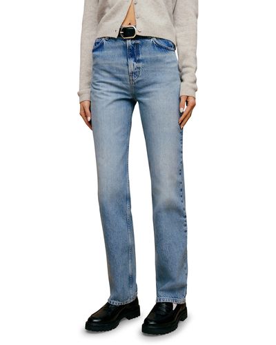 Reformation Abby Straight Leg Jeans - Blue