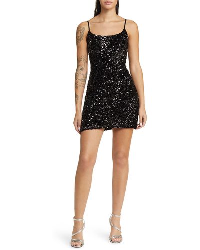 BP. Night Out Sequin Camisole Dress - Black