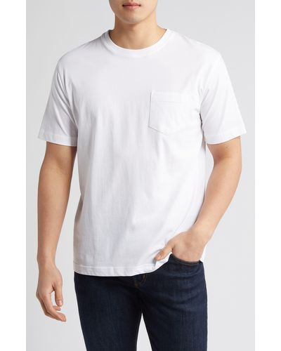 Peter Millar Lava Wash Organic Cotton Pocket T-shirt - White