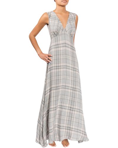 EVERYDAY RITUAL Plunge Nightgown - Gray