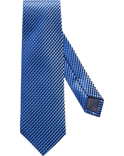 Eton Microdot Silk Tie - Blue
