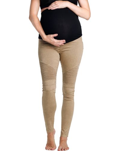 PREGGO LEGGINGS Moto Maternity leggings - Black