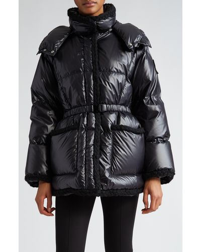 Moncler Corneille Hooded Quilted Down Puffer Jacket With Removable Hood - Black