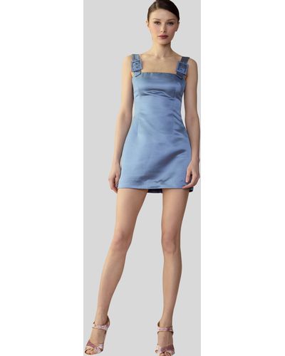 Cynthia Rowley Gigi Satin Dress - Blue