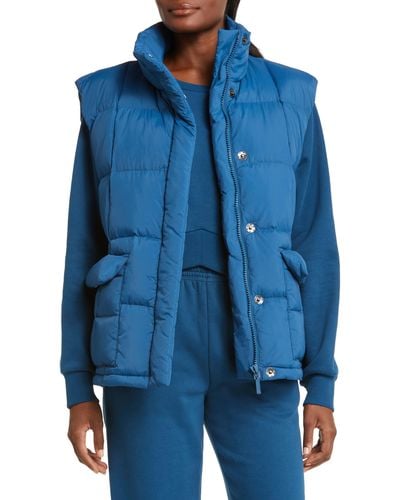 Beyond Yoga Quilted Puffer Vest - Blue