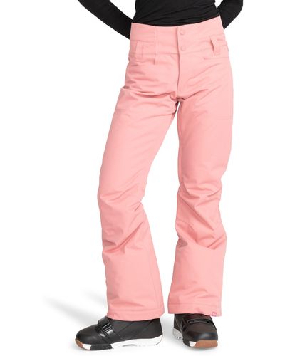 Roxy Diversion Waterproof Shell Snow Pants - Pink