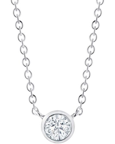 Kwiat Diamond Circle Pendant Necklace - White