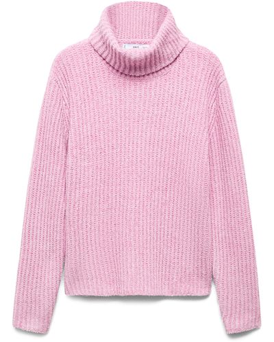 Mango Turtleneck Sweater - Pink