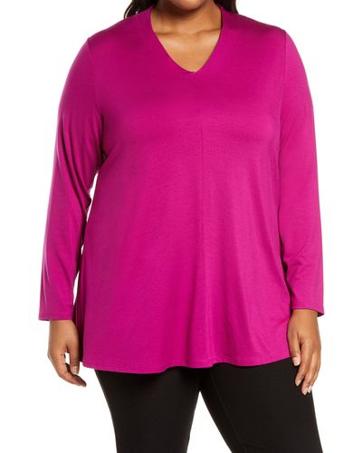 Eileen Fisher V-neck Top - Pink