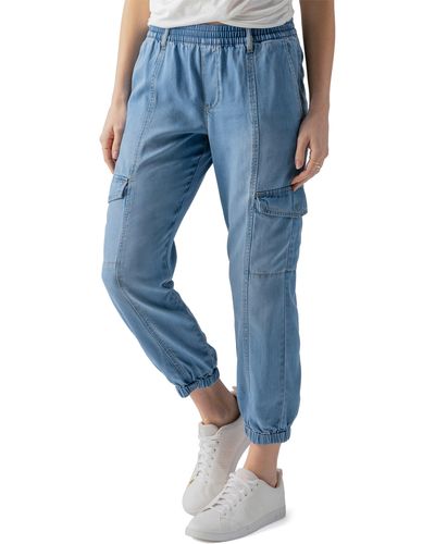 Sanctuary Relaxed Rebel Chambray Cargo sweatpants - Blue