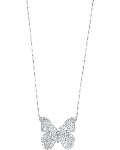 Bony Levy Tanya Diamond Pavé Butterfly Pendant Necklace - White