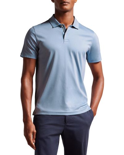 Ted Baker Zeiter Cotton Polo - Blue
