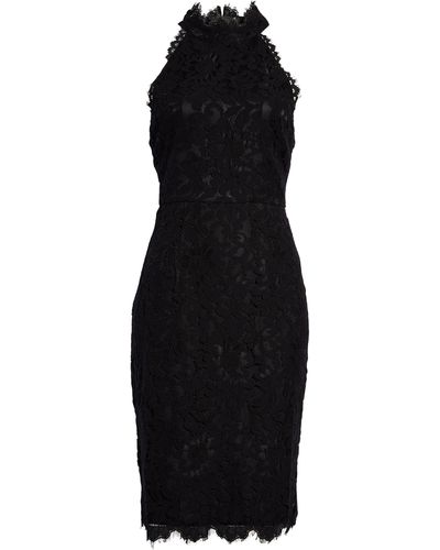 Eliza J Mock Neck Lace Sheath Dress - Black