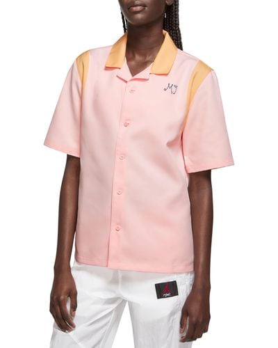 Nike Colorblock Camp Shirt - Pink