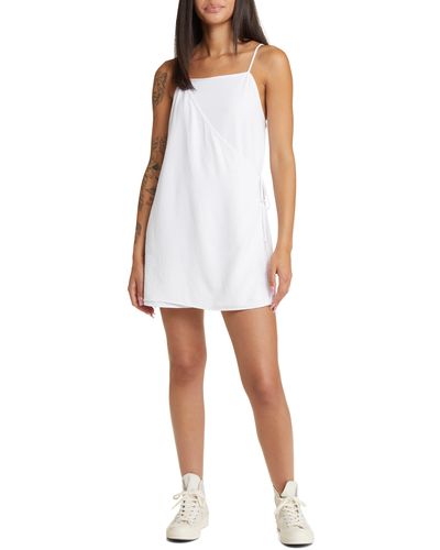 BP. Woven Wrap Dress - White