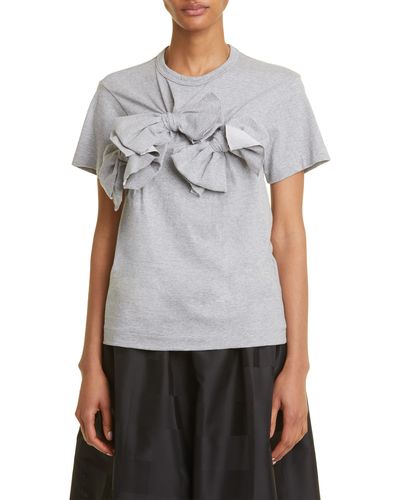 Tao Comme Des Garçons Bow Cotton T-shirt - Gray