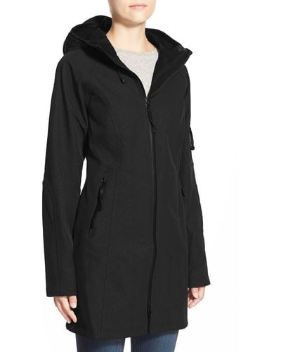 Ilse Jacobsen Regular Fit Hooded Raincoat - Black