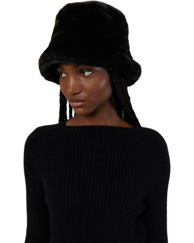 Apparis Gilly Koba Faux Fur Bucket Hat - Black