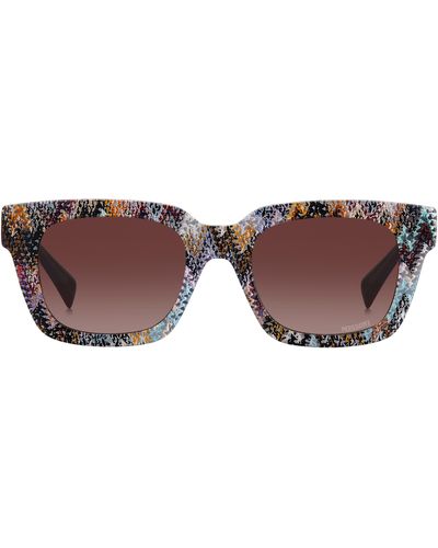 Missoni 56mm Rectangular Sunglasses - Multicolor